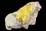 Sulfur Crystals & Selenite on Matrix - Italy #93652-2